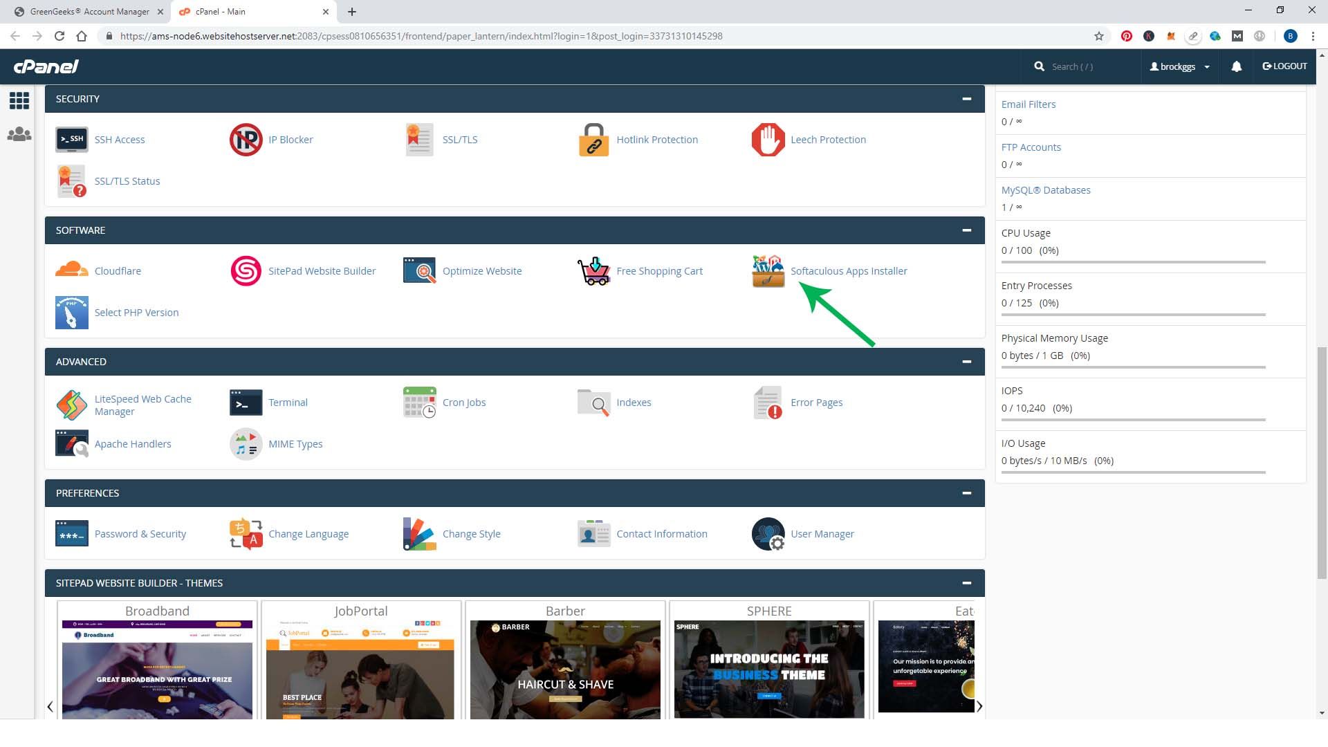 Softaculous Apps Installer in cPanel