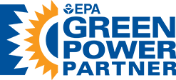 EPA Green Power Partner logo with a stylized sun and blue text.