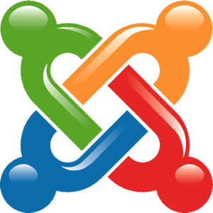 Joomla logo - four interlocking shapes in red, green, blue, and orange