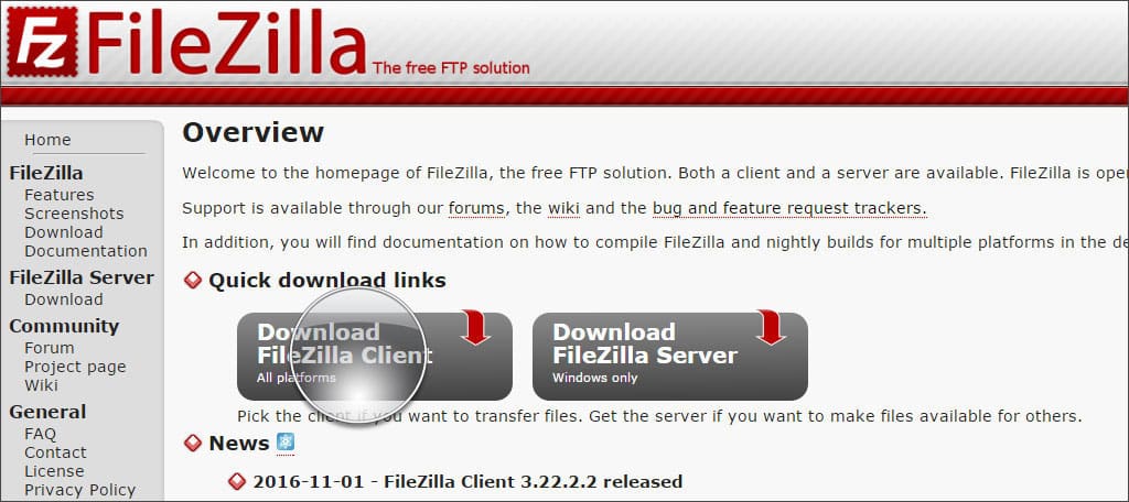 how to setup filezilla server mac