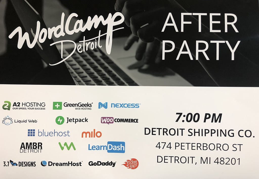 WordCamp Detroit 2019 After Party