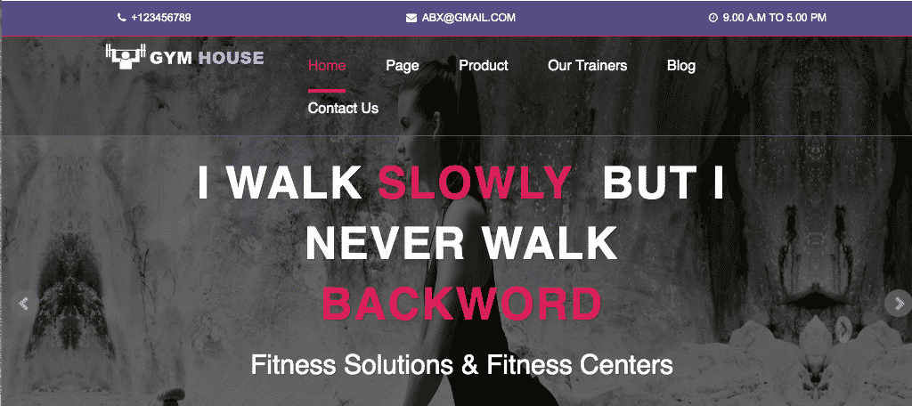 Fitness gymhouse wordpress theme