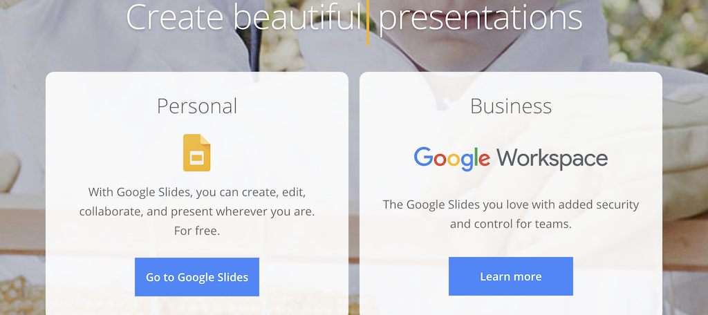Google Slides presentation software