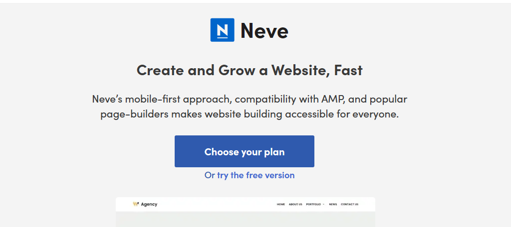 Neve is one of the best themes for a small business
