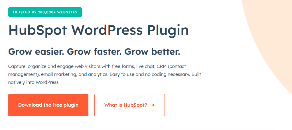 HubSpot is the best live chat plugin for WordPress