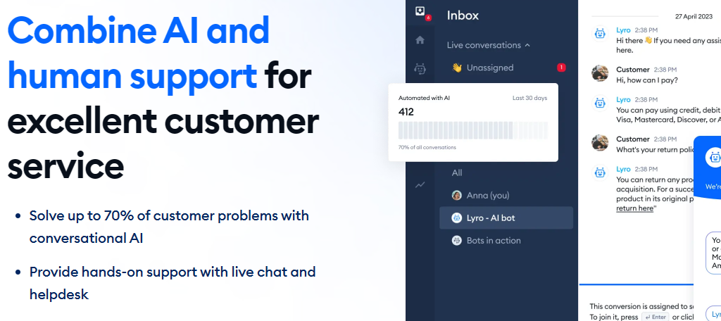 Tidio is the best live chat plugin for WordPress