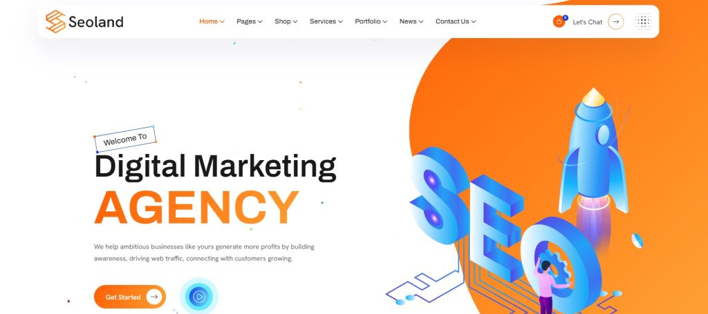 Seoland digital marketing theme WordPress