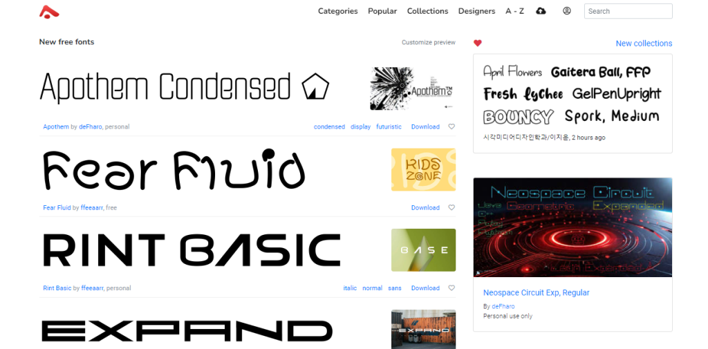 Abstract Fonts