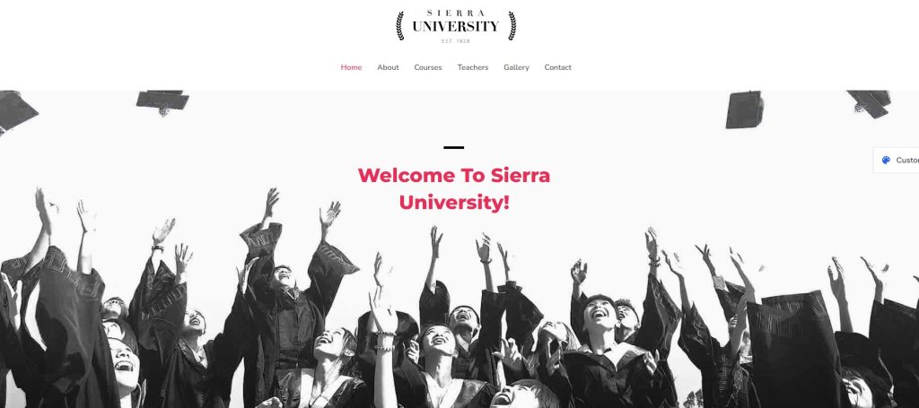 Astra university wordpress theme