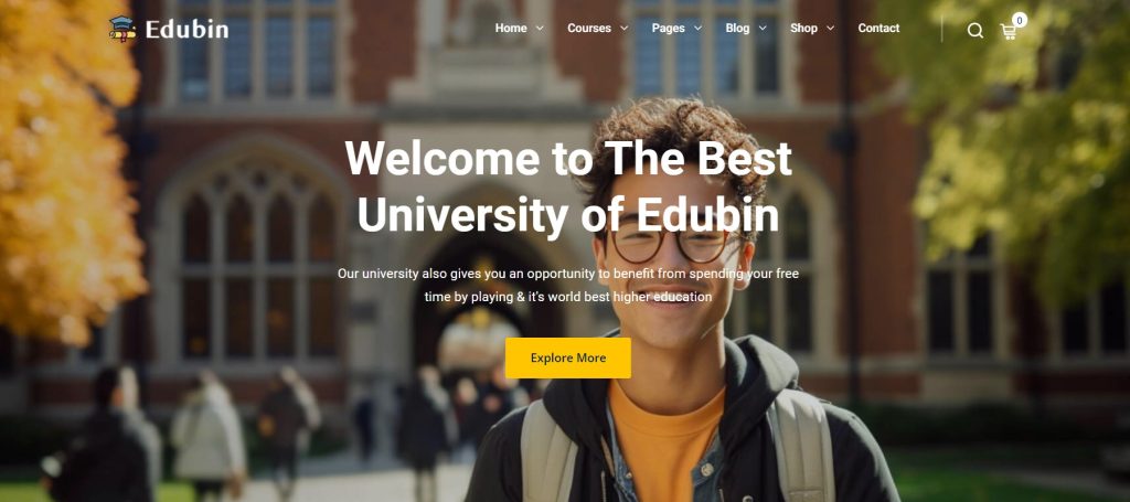 Edubin university wordpress theme