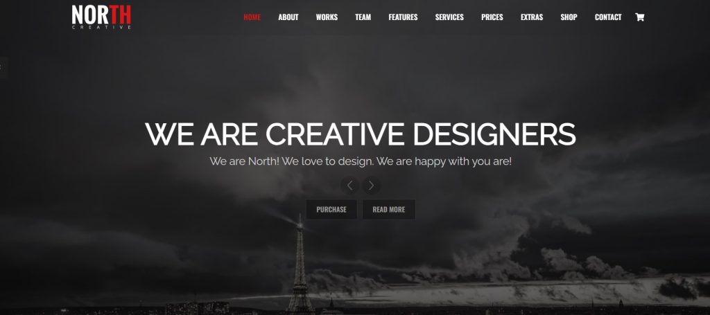 North dark wordpress themes