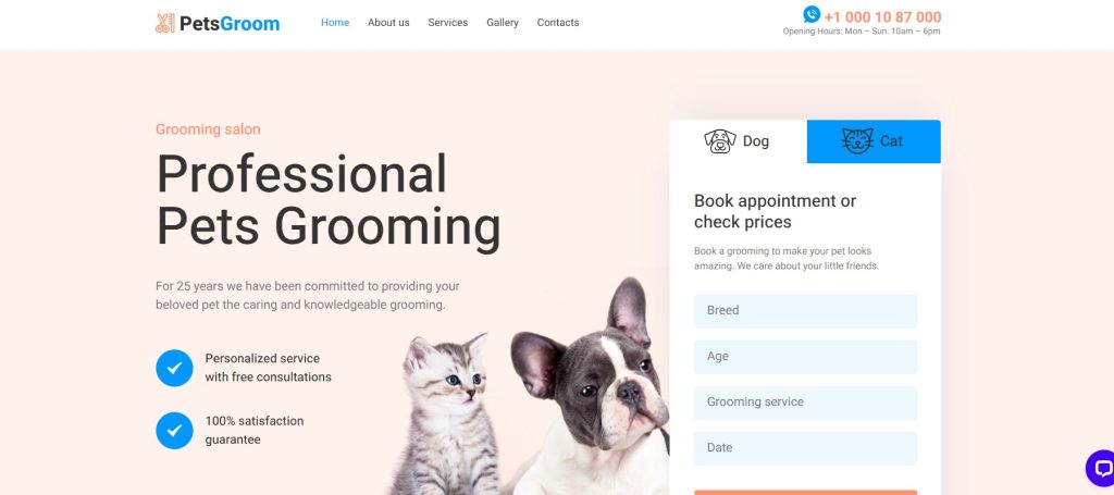 PetsGroom pets themes wordpress