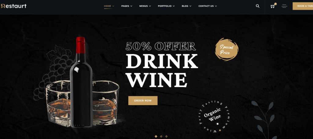 Restaurt bar WordPress theme