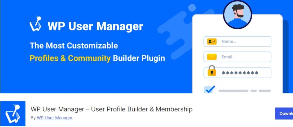 WP User Manager WordPress user registration plugin