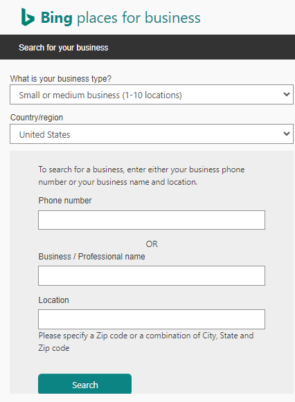 Bing Places for Business 3