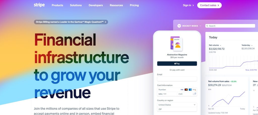 Stripe as a website payment option