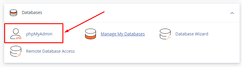 how to manually restore database using phpMyAdmin