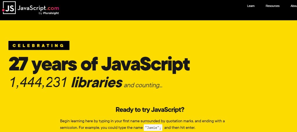 Javascript to learn coding