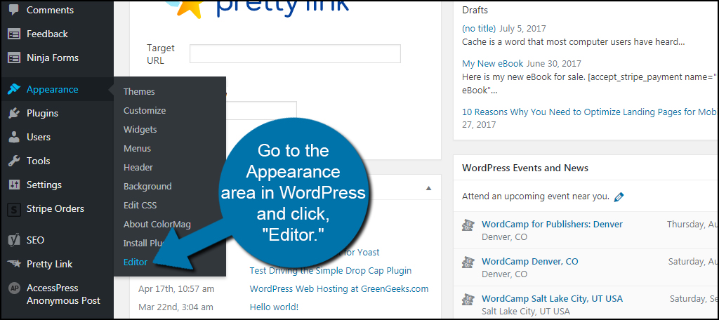 How To Place A Header Widget In WordPress GreenGeeks