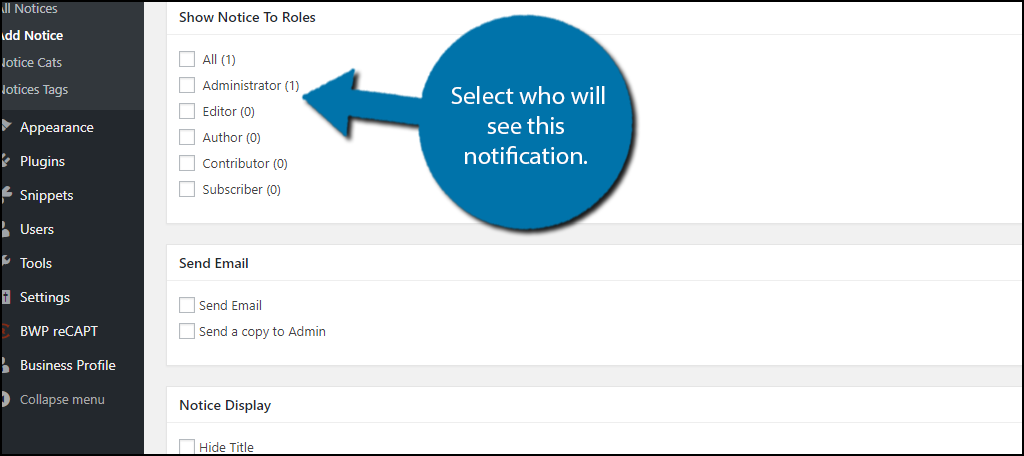 How To Add Custom Admin Notices To WordPress - GreenGeeks