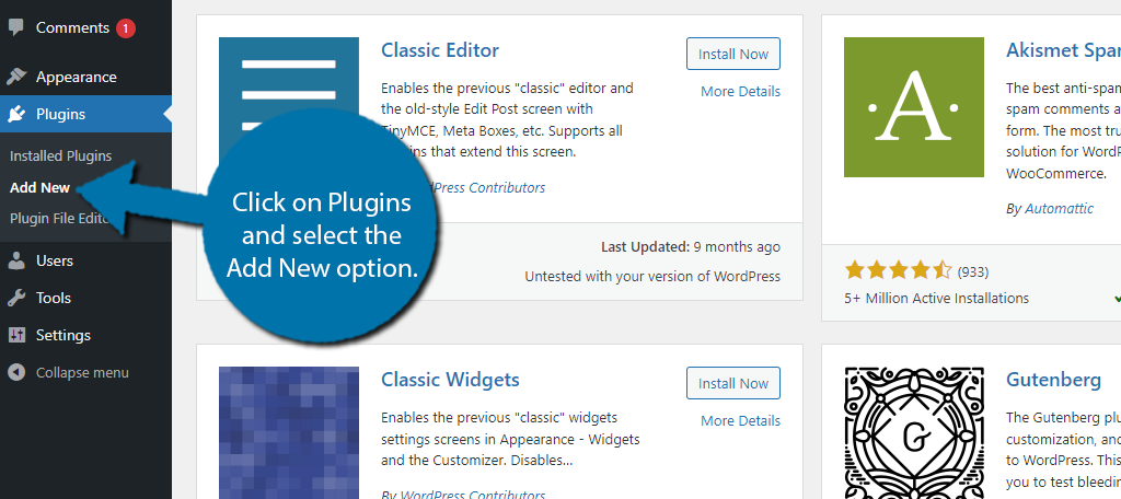 Plugins Add New