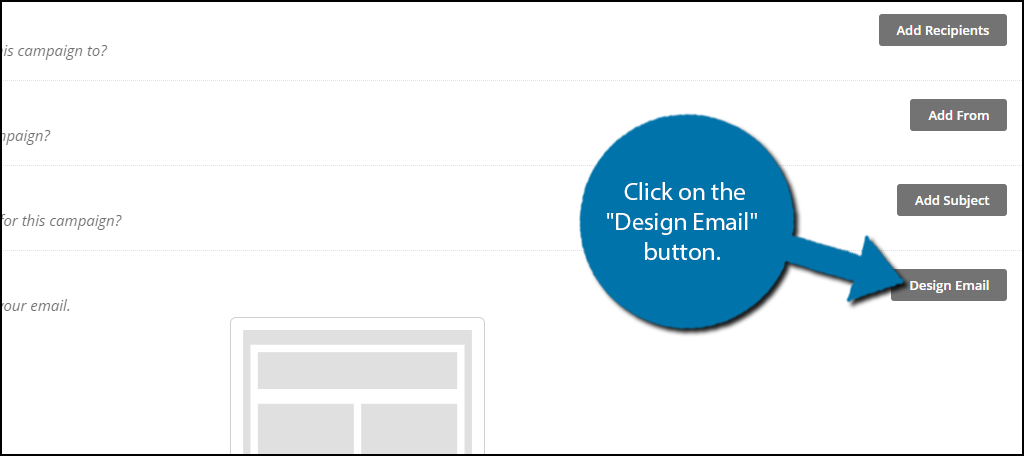 click on the "Design Email" button.