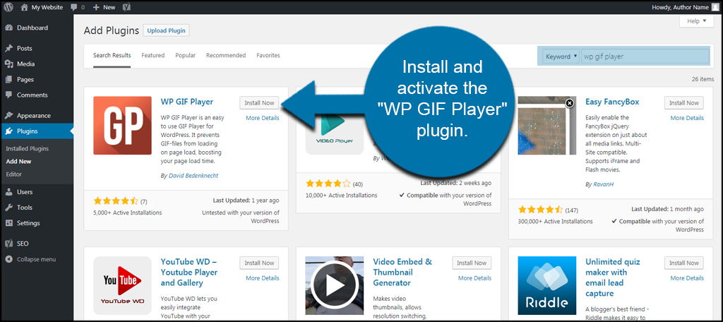 How to Add a Gif to WordPress