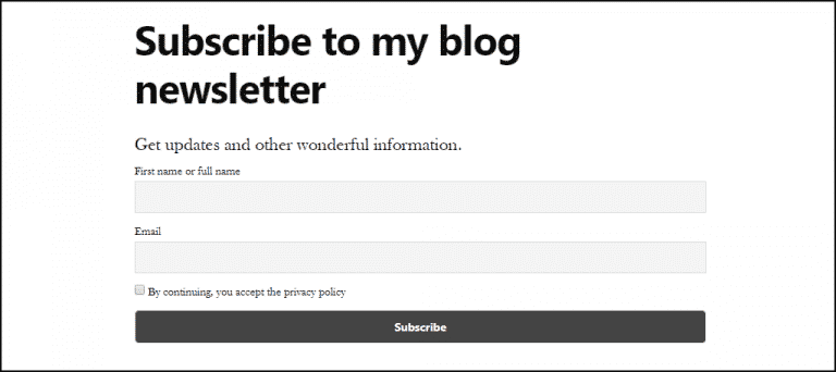 How to Add an Email Newsletter Signup to WordPress - GreenGeeks