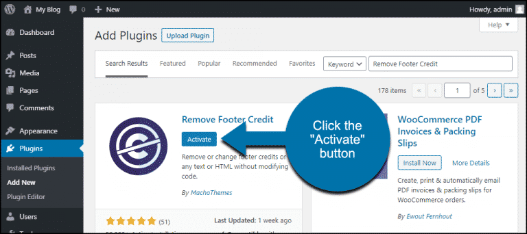 Remove Footer Credit