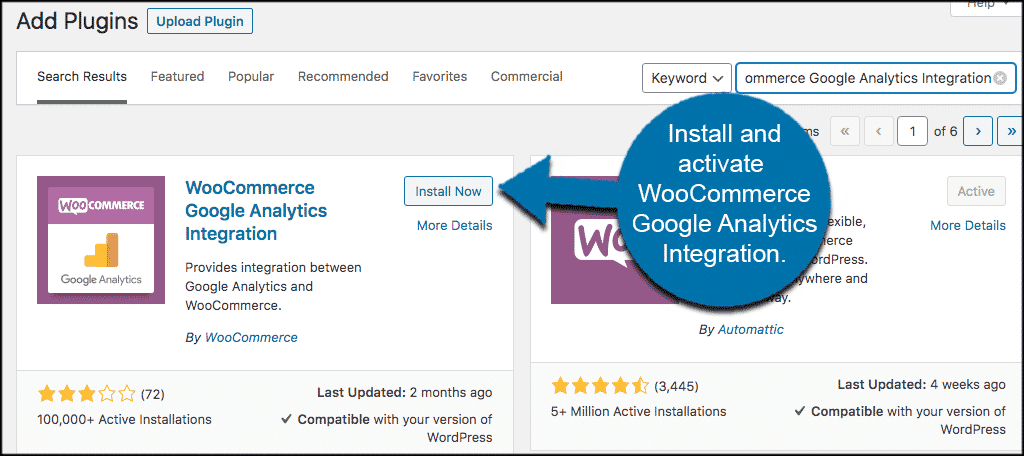 Install and activate woocommerce google analytics plugin