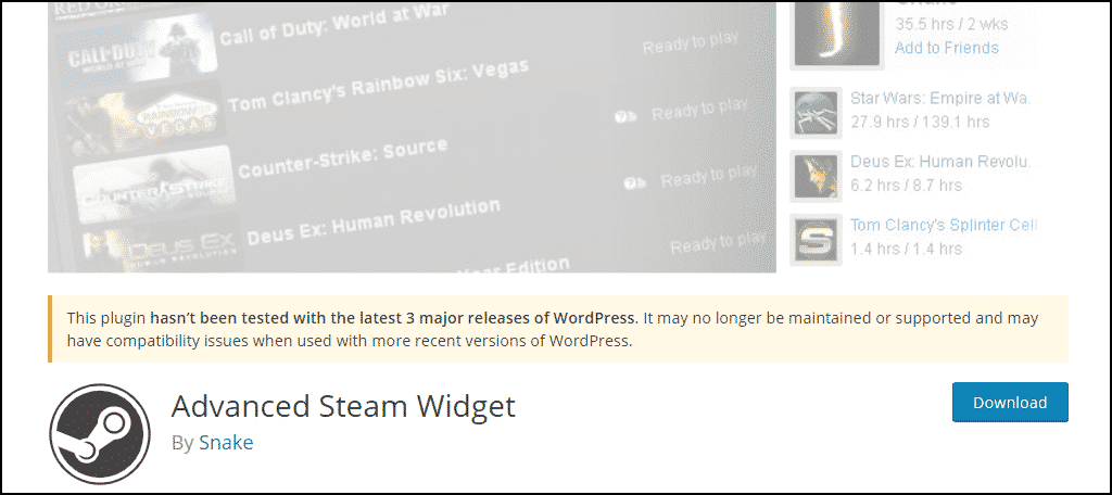 Advanced Steam Widget
