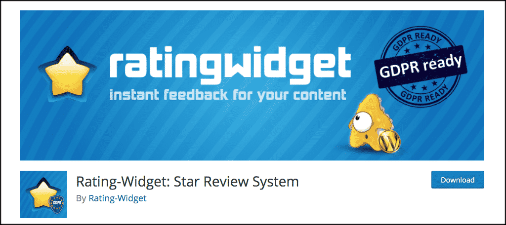 Rating widget for movie review blog
