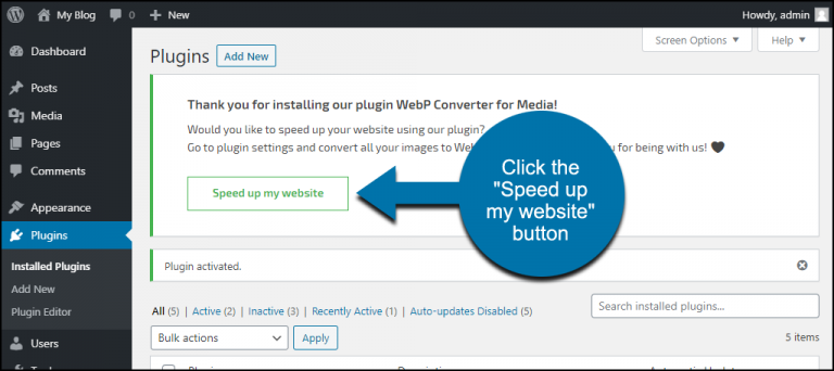 wordpress webp converter