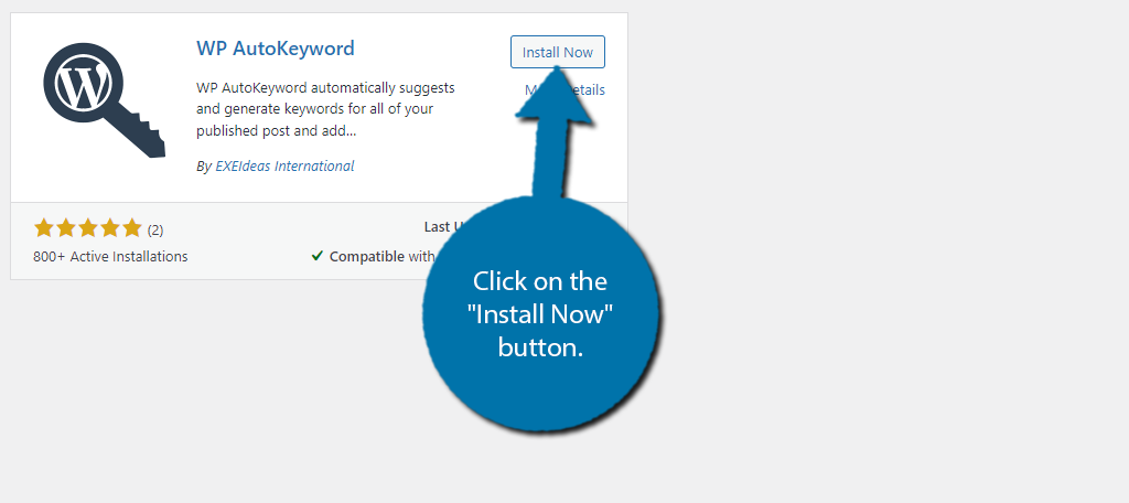 Click on the Install Now Button