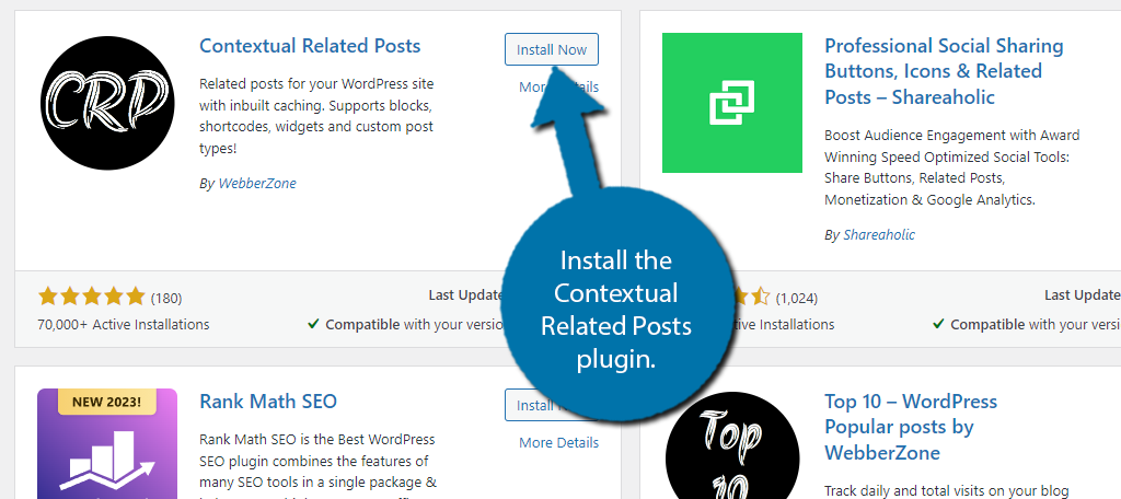 Install Contextual Related Posts in WordPress