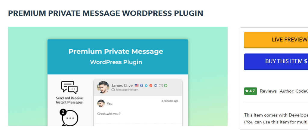 Premium Private Messaging system for WordPress