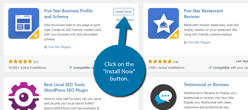 Install Five Star Business Profile in WordPress