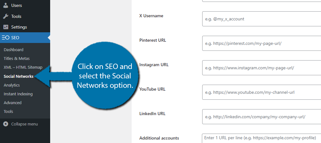 Social Networks in SEOPress for WordPress