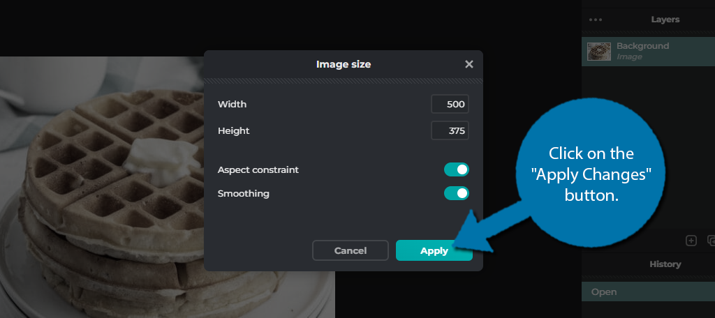 Apply change to enlarge pictures in WordPress