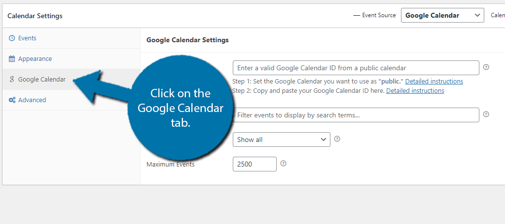 Google Calendar in WordPress