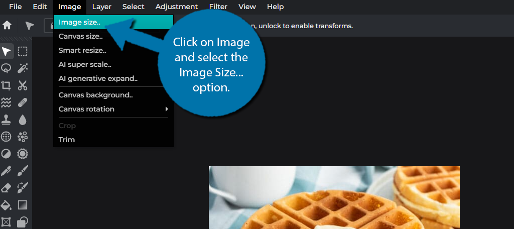 Choose Image Size to enlarge pictures in WordPress