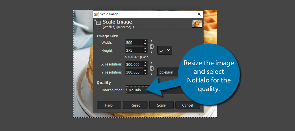 Select quality to enlarge pictures in WordPress