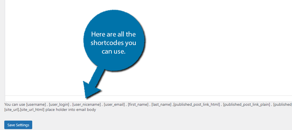 Email Author shortcodes when post is published