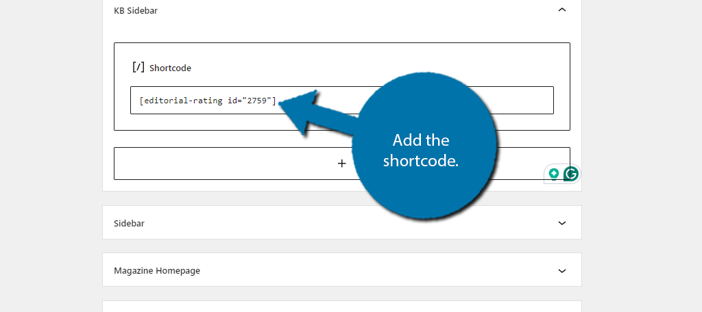 Shortcode Widget