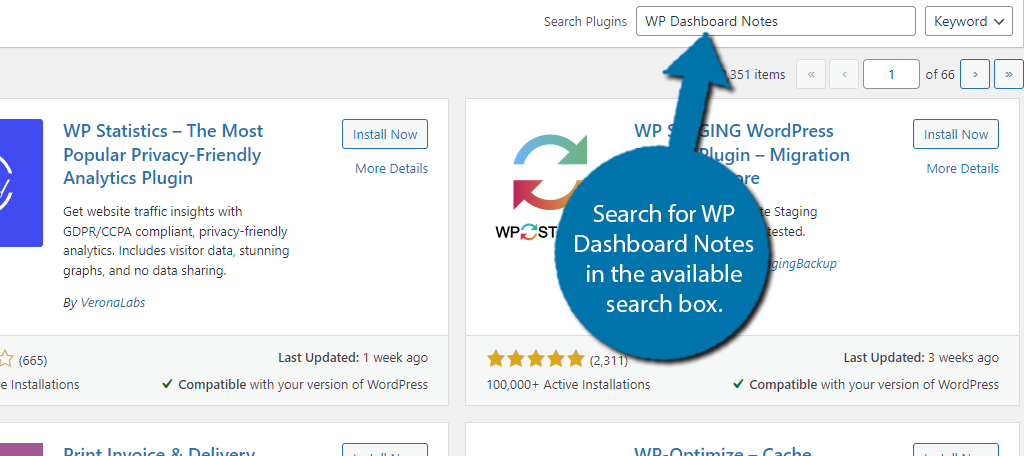 WP Dashboard Notes