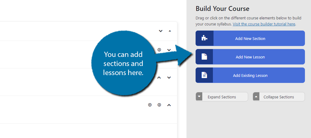 LifterLMS Sections & Lessons