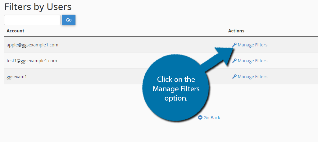 Manage Filters