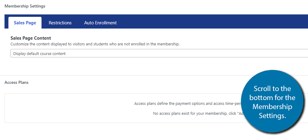 LifterLMS Membership Settings