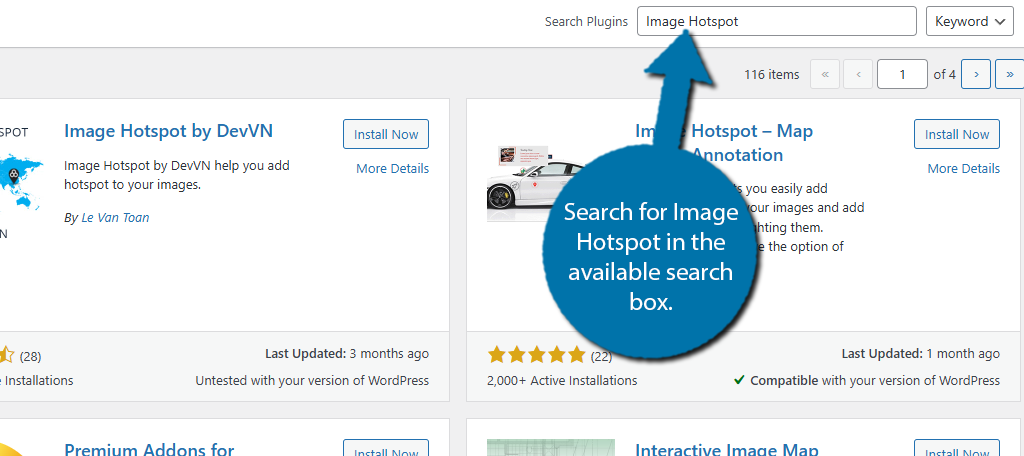 Search for Image Hotspot